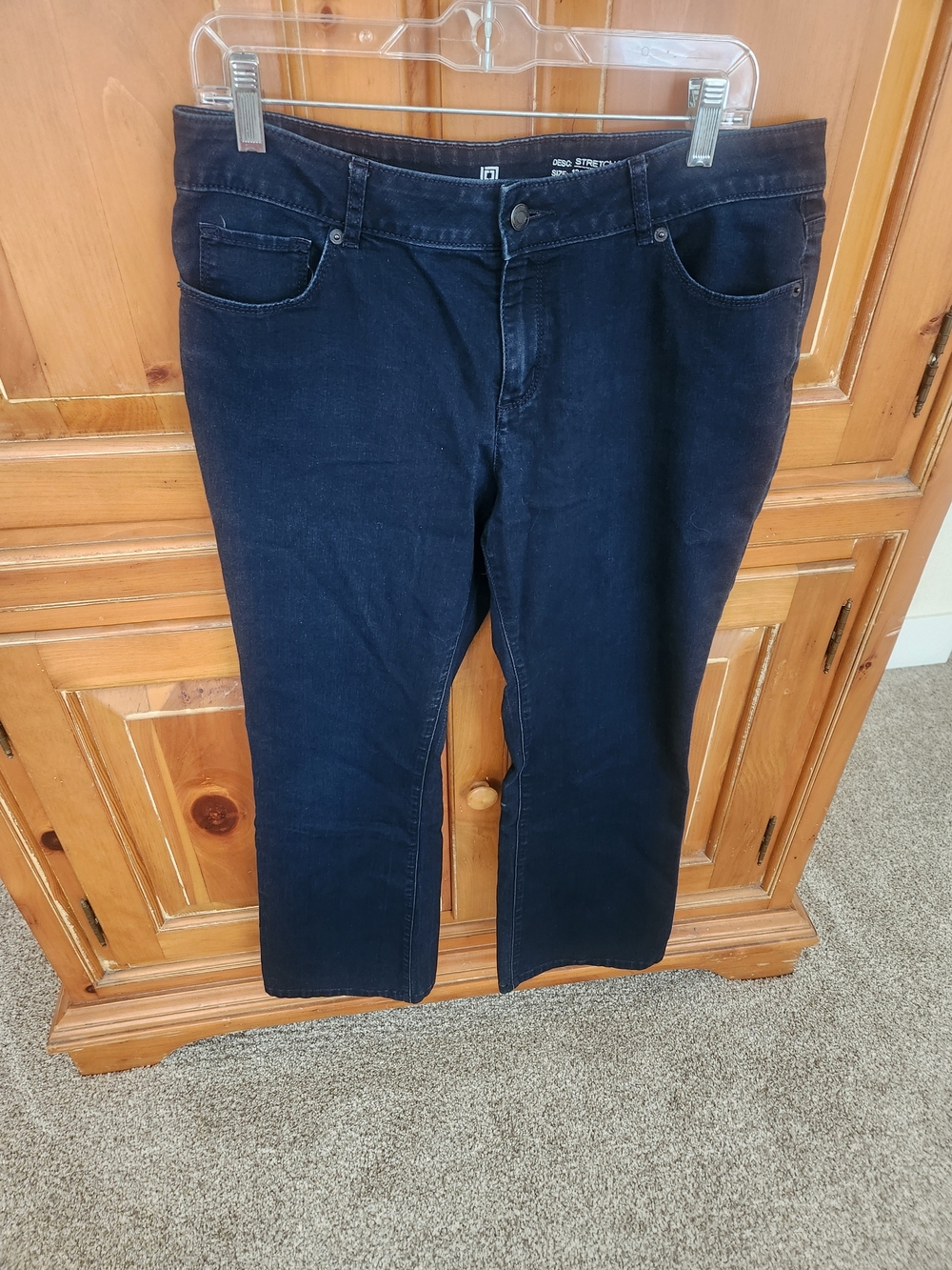Liz Claiborne Women's Straight Jeans in Dark Navy Blue